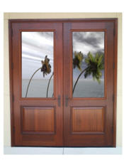 Solid Hardwood Impact Entry Doors Custom Approved Units Available in 